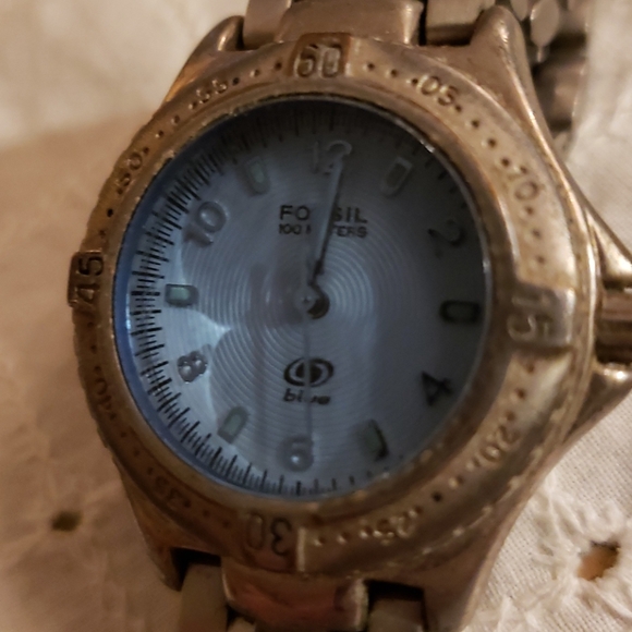 Light Blue Face Stainless Steel Fossil Blue Watch - Picture 2 of 5